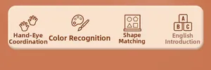 Funzioni educative per coordinazione occhio-mano, colori, forme e inglese