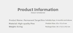 Detailed technical specifications for pine wood Montessori object permanence box toy