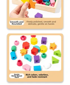 Macro detail of smooth polished wooden blocks with eco-friendly water-based paint