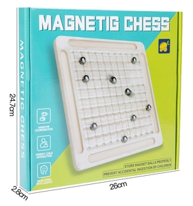 Detailed packaging showing magnetic stones and game board for educational battle game