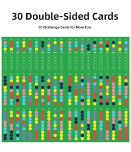 Set of 60 logic challenges on 30 double-sided cards for kids sorting game