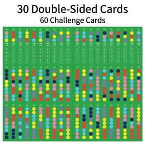 Educational crocodile game with 60 logic challenges on 30 double-sided activity cards