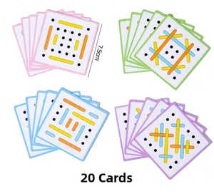 Vista dettagliata di 20 carte di logica per la coordinazione occhio-mano dei bambini