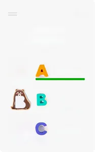 Detail of wooden alphabet puzzle with colorful animal bases for early learning