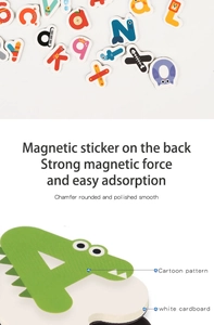 Macro detail of smooth rounded edges and strong magnetic backing on wooden alphabet toys