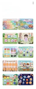 Educational Montessori busy book with 10 themes and 114 interactive stickers for kids