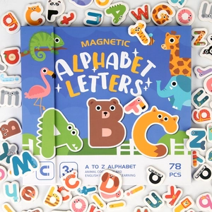 78pcs magnetic alphabet letters with animal designs for early educational spelling toys