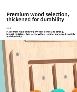 Detail of wooden logic game made of basswood plywood with screw reinforcement