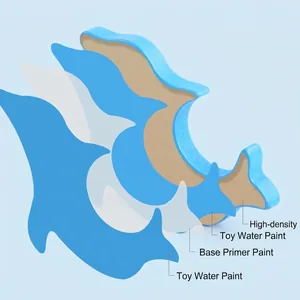 Eco-friendly dolphin wooden puzzle for toddlers featuring non-toxic water-based blue paint