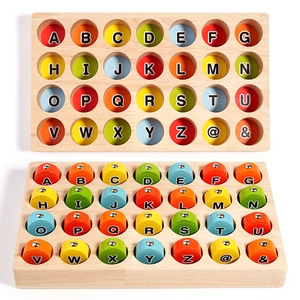 Pädagogisches Holz-Angelspiel mit Buchstaben für Kinder zur Förderung der Feinmotorik