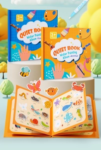 Detail of magic water drawing books for kids showing animal and ocean illustrations