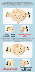 Detailed game rules and instructions for wooden color memory chess educational toy set