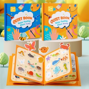 Montessori Busy Book Reusable Water Painting Drawing Book Animal Traffic Theme Educational Quiet Book For Toddlers Kids