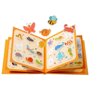 Reusable water drawing book for kids with insect and ocean animal theme illustrations