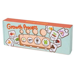 Set puzzle ciclo di crescita Montessori con animali e piante per l'educazione