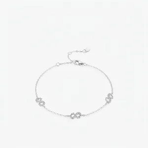 925 Sterling Silver Infinity Symbol Bracelet For Women Dainty Mobius Pave Zirconia Chain Bracelet Niche Jewelry Gift