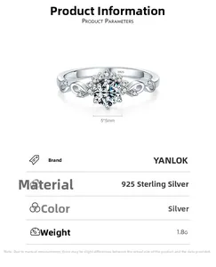 Dettaglio anello in argento S925 con zircone 5x5mm e design a fascia infinity