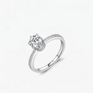 S925 Sterling Silver Crown Ring Elegant Romantic Sparkling Zirconia Engagement Wedding Ring For Women Fine Jewelry Gift