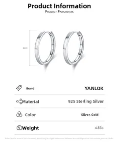 Macro shot of 925 sterling silver 2cm hoop earrings showing diameter and 4.83g weight