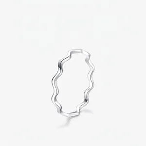 Minimalistischer 925 Sterlingsilber Wellenring Für Damen Eleganter Wellenförmiger Fingerring Mode Koreanischer Stil Schmuck Geschenk