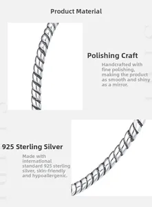 Macro detail of S925 sterling silver twisted rope ring with a hand-polished mirror finish