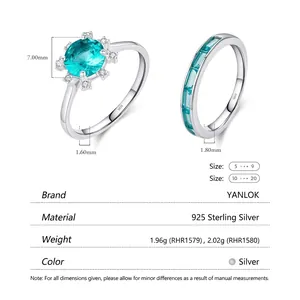 S925 sterling silver sunflower ring set with blue paraiba stone and rectangular diamonds
