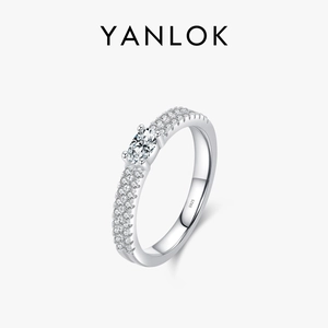 Elegant 925 Sterling Silver Double Row Zirconia Ring For Women Oval Cut Zircon Inlaid Ring Luxury Ins Style Fine Jewelry