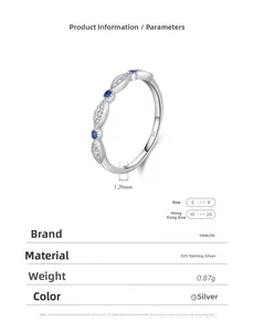 Macro detail of S925 sterling silver ring showing 1.20mm band width and 0.87g weight