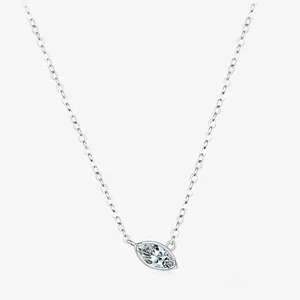 Collana con Pendente in Argento Sterling 925 con Zirconia Taglio Marquise per Donna Gioielli Minimalisti Eleganti Catena a Clavicola