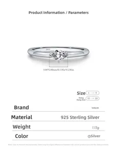 Detail of S925 sterling silver ring featuring a marquise cut stone and 1.15g weight spec