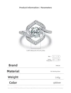 Macro d'une bague en argent S925 avec une pierre centrale ovale scintillante 5x6mm