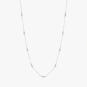 Elegante Collana Con Ciondolo in Argento Sterling 925 e Zirconia da Donna Catena Choker Regolabile Minimalista Gioielli