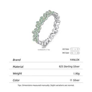 S925 sterling silver mint green flower ring with diamond accent and 1.90g weight