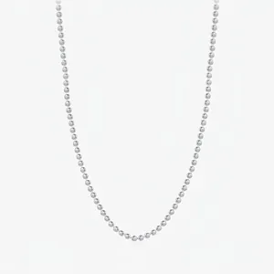 925 Sterling Silver Beaded Necklace Minimalist Round Bead Choker Necklace Gold Silver Plated Jewelry For Women Daily Gift