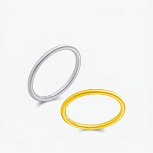 Minimalist S999 Feinsilber Ring Für Damen Mattiert Sandgestrahlt Stapelbar Bandring Gold Silber Plattiert Schmuck Geschenk