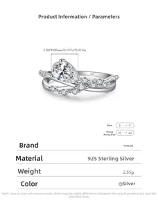 Close-up of S925 sterling silver ring featuring a 5x8mm pear-cut diamond and pavé band