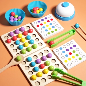 Kinderen Houten Kralen Gevecht Spel Montessori Educatief Speelgoed Voor Fijne Motoriek Concentratie Logisch Denken Training Vroeg Leren Kit