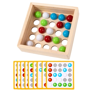 Wooden logic puzzle ball game for kids focus and fine motor skills training