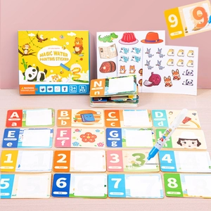 Magical Water Drawing Sticker Book For Toddlers Reusable Water Reveal Coloring Cards Early Educational Learning Toys For Kids