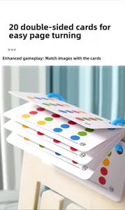 Detailed set of 20 double-sided logic pattern cards for wooden educational matching game