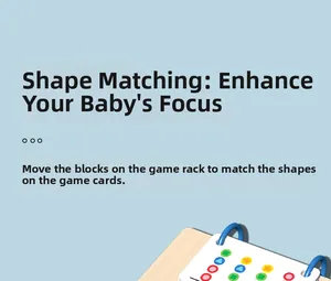 Detail of wooden logic puzzle board with colorful geometric shape cards for early learning