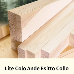 Dettaglio delle venature del legno naturale sul giocattolo educativo in legno massiccio