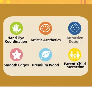 Detail of wooden play food toy highlighting smooth safety edges and hand-eye coordination