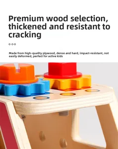 Macro detail of high-quality durable linden plywood parts for wooden toy fire truck