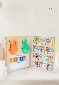 Detail of Montessori magnetic educational book for letter and math learning