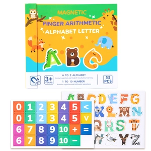 53PCS Magnetic Finger Arithmetic and Alphabet Puzzle Set for kids math learning