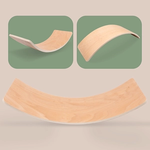 Wooden balance board for kids, curved wobble board for indoor sensory and fitness training
