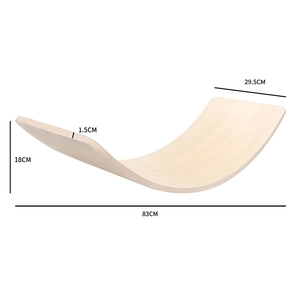 Wooden balance board for kids yoga and sensory training with 83x29.5cm dimensions