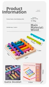 Detailed view of Montessori rainbow wooden sticks with precise base and rod measurements