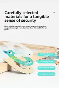 Détail de la structure composite multicouche pour jouet magnétique en bois chiffré